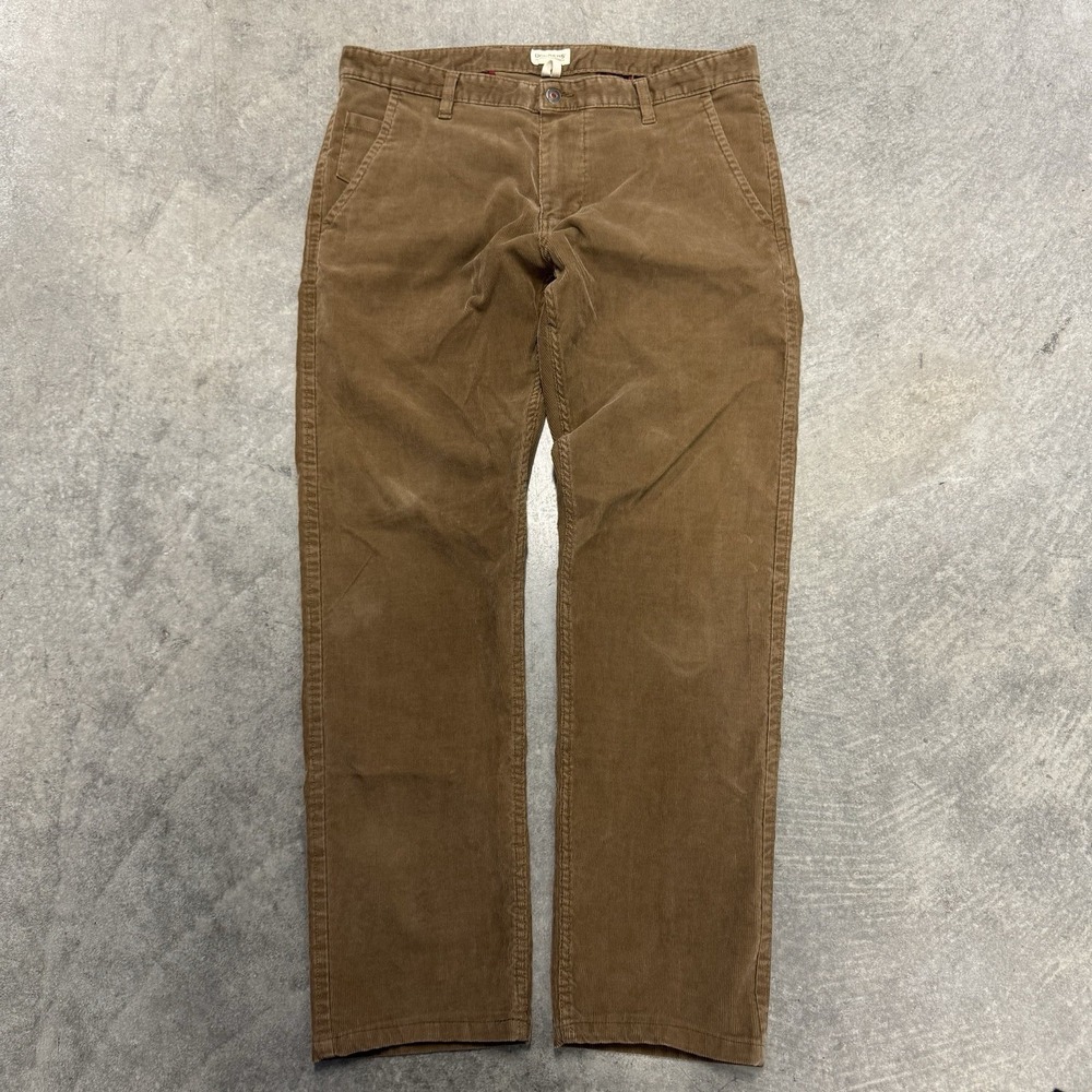 Men's Brown Dockers Corudory Slim Straight Leg Pants Earthtone Preppy 36x30